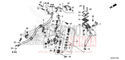 REAR BRAKE MASTER CYLINDER (CBR650FA) CBR650FAG de 2016